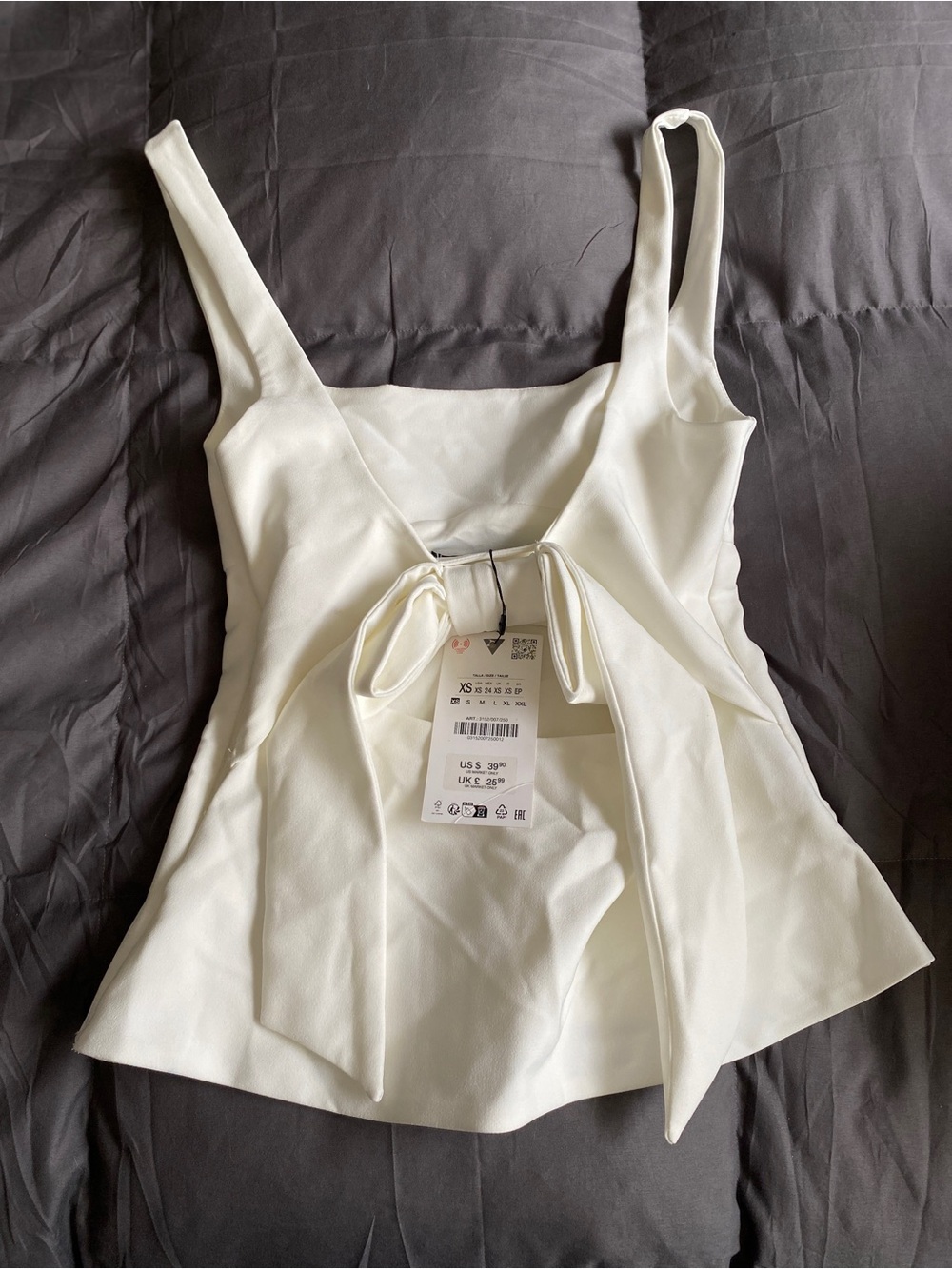 Zara Square-Neck Peplum Camisole